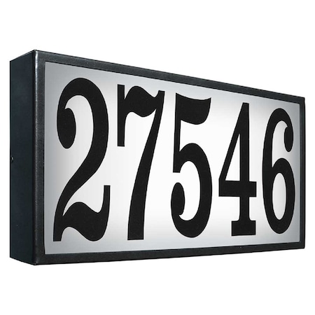 Qualarc Serrano (XTRA LARGE) Lighted Address Plaque w/LED Lights SRXL-AB13-LED-BLK